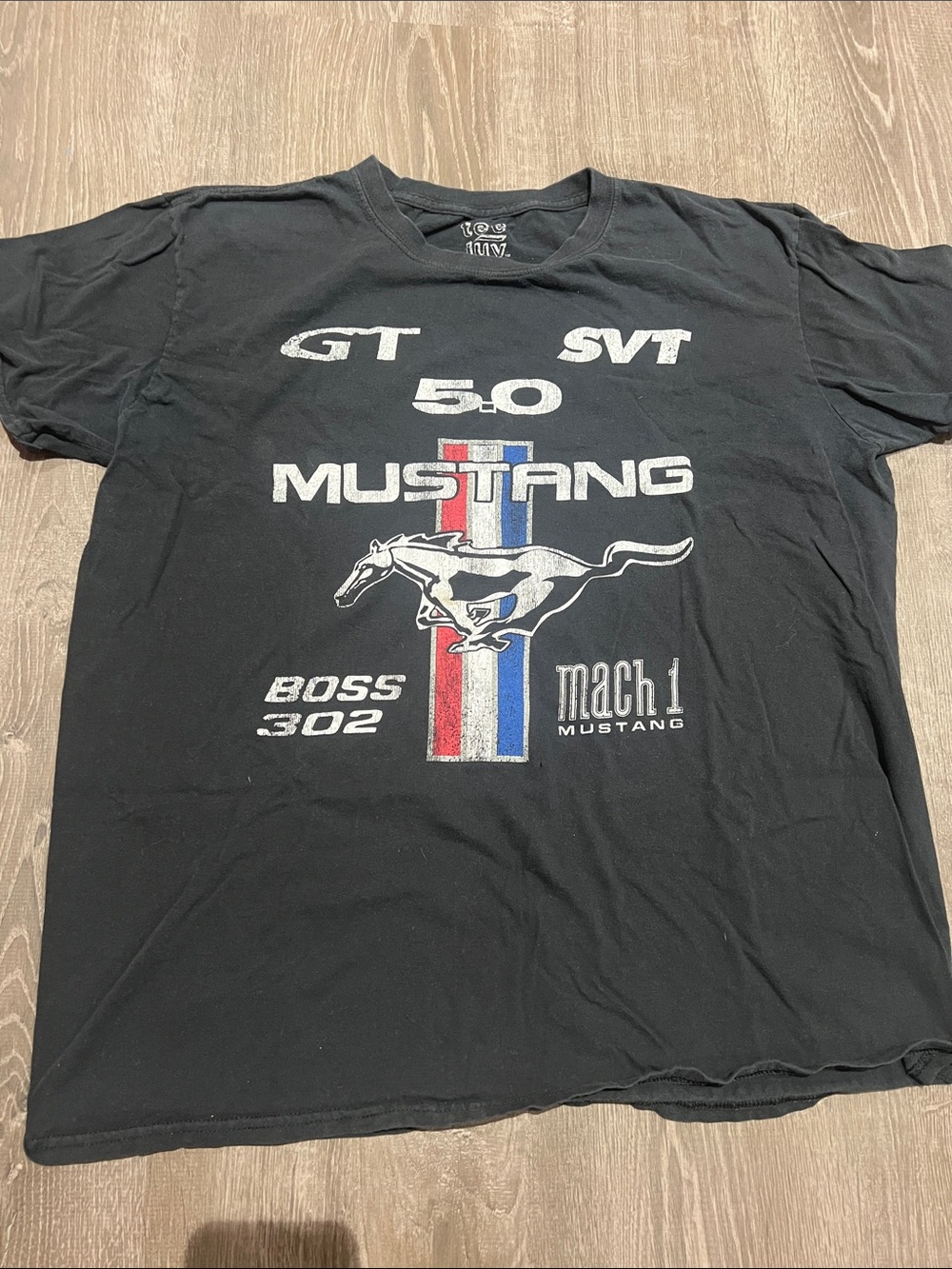 Men’s XL Mustang GT 5.0 Black Graphic Tee